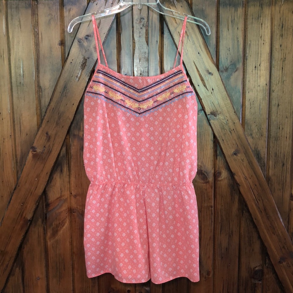 Printed pink romper!!